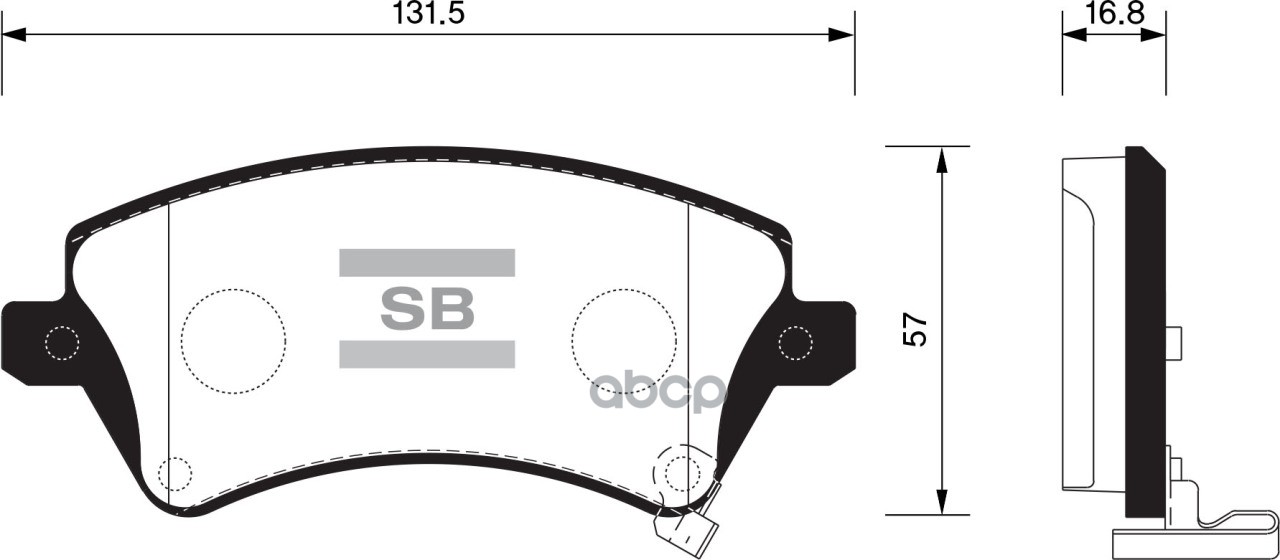 Колодки передние SANGSIN BRAKE SP1502